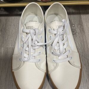 Vans Off-White Canvas Sneakers with Gum Sole